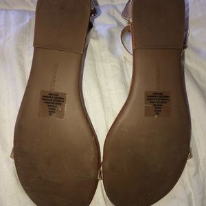 Express Shoes - Color block T strap Sandal Express Shoes - Color block T strap Sandal